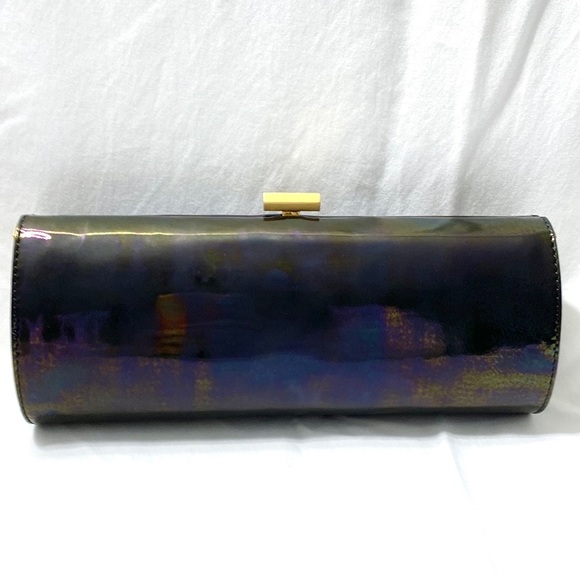 JIMMY CHOO Patent Leather Tube Clutch - Picture 9 of 17